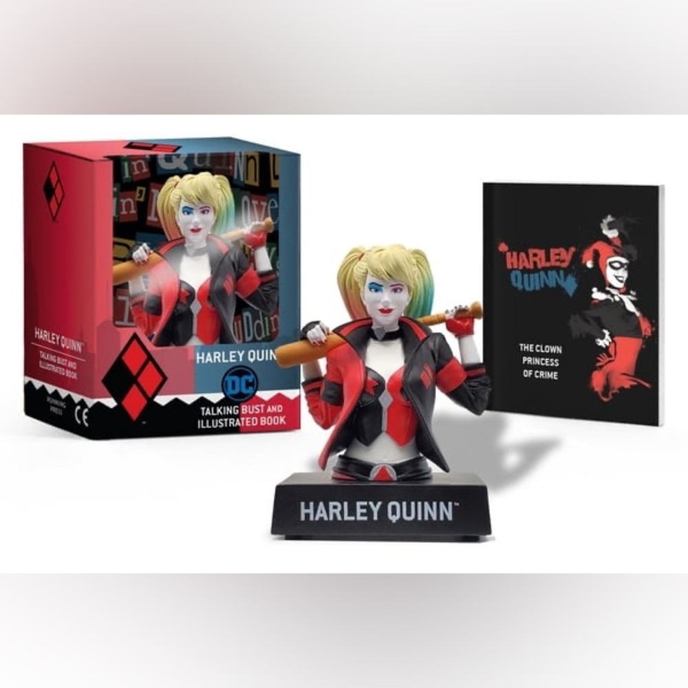 DC Harley Quinn Bust with illustrated Book